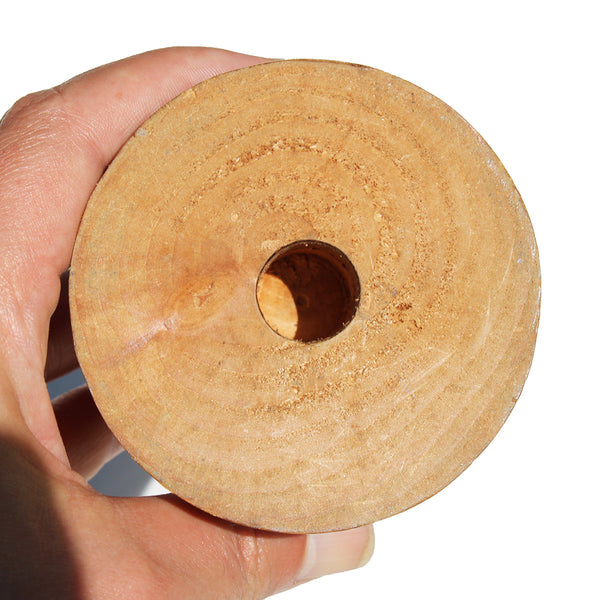 Ancien petit présentoir à sucettes conique en bois 15 cm / boulangerie