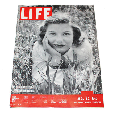 Magazine / revue Life du 26/04/1948 New Movie Star Barbara Bel Geddes International Edition