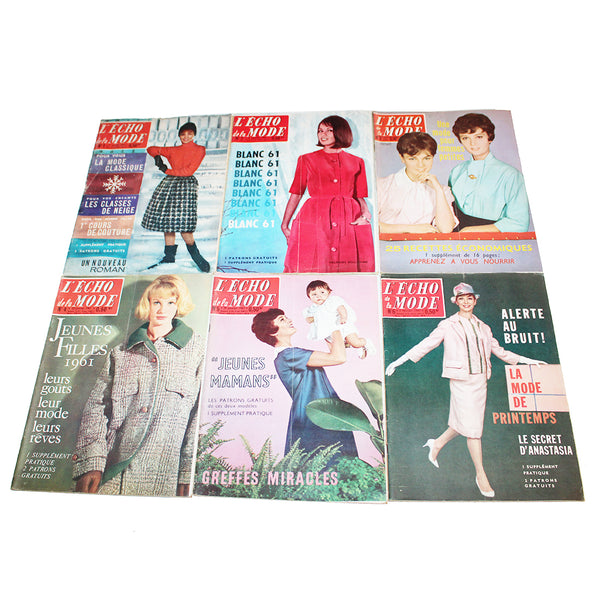 Ensemble / lot de 6 magazines / revues L'Écho de la Mode 1 2 3 4 5 6