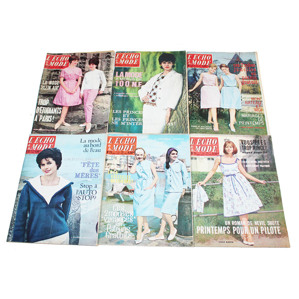 Ensemble / lot de 6 magazines / revues L'Écho de la Mode 13 14 15 16 17 18