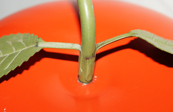 Seau à glaçons vintage très grosse pomme en aluminium coloris orange