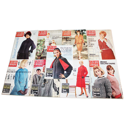 Ensemble / lot de 9 magazines / revues L'Écho de la Mode 36 37 38 39 40 41 42 43 44