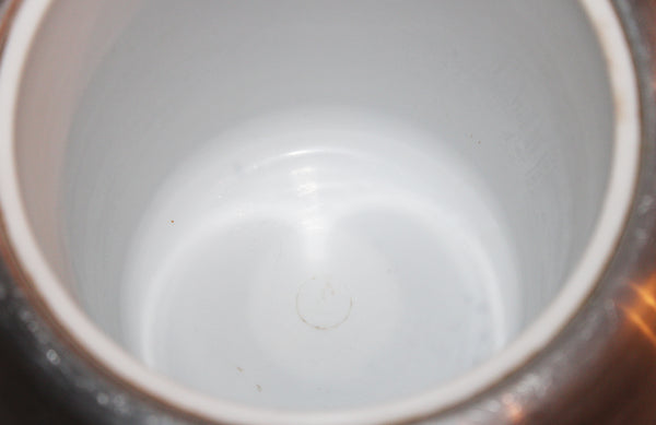 Seau à glaçons vintage très grosse pomme en aluminium coloris orange