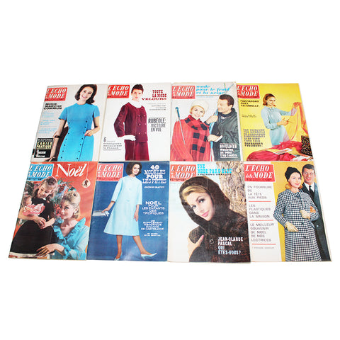 Ensemble / lot de 8 magazines / revues L'Écho de la Mode 45 46 47 48 49 50 51 52