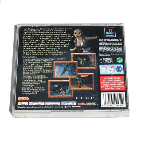 Jeu vidéo Playstation PS1 Tomb Raider III ( 1998 ) / complet