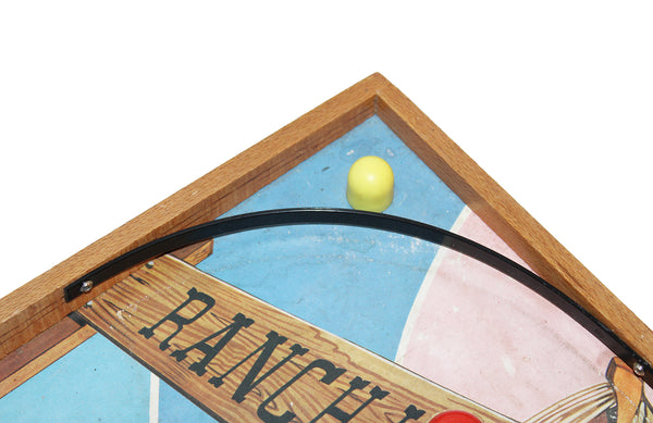 Ancien jeu / Flipper de table en bois modèle Far West / Cowboy