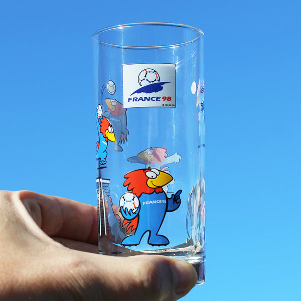 Ensemble de 6 verres publicitaires Total / Coupe du Monde 98 / Footix