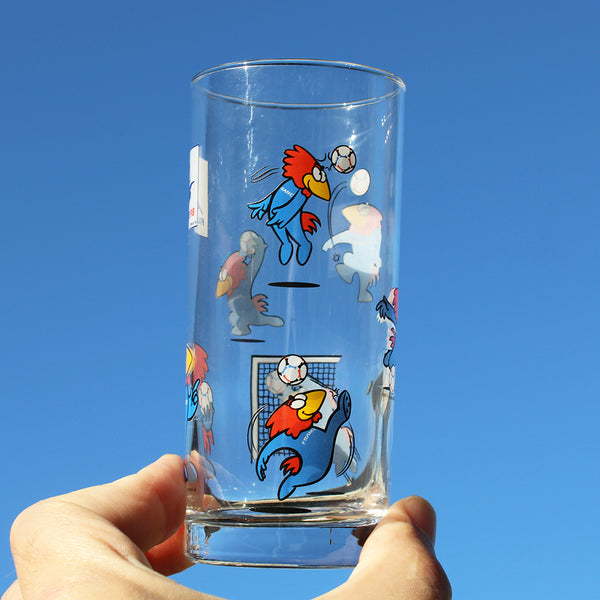 Paire de verres publicitaires Total / Coupe du Monde 98 / Footix