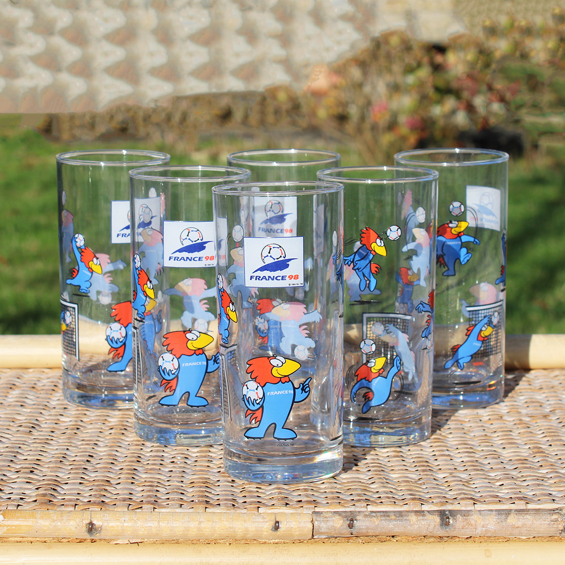 Lot De 2 Verres à Bière France 98 - Coupe Du Monde Football - Souvenirs Vintage