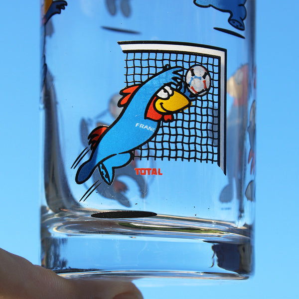 Paire de verres publicitaires Total / Coupe du Monde 98 / Footix