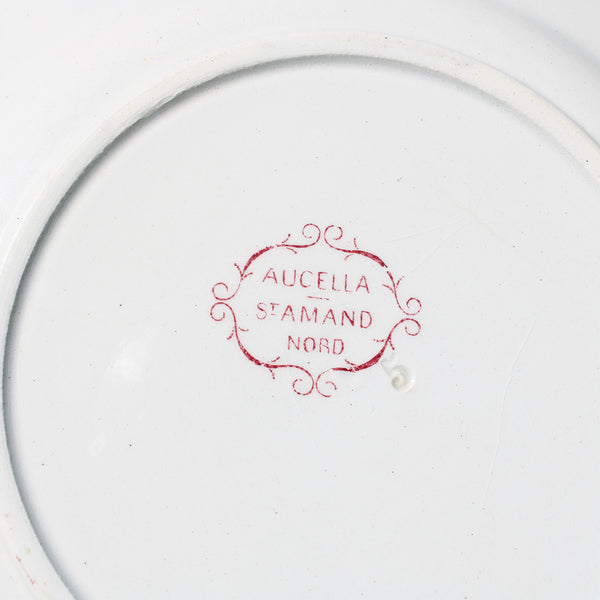 Ancienne assiette plate 21.8 cm St Amand Nord modèle Aucella