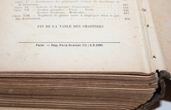 Ancien livre Guide Pratique du Jardinier Français - Traité complet d'Horticulture par Th. Desmoulins 1900
