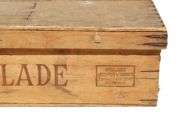 Ancienne grande boîte en bois pour gâteaux / Biscuits / Biscuiterie Glade