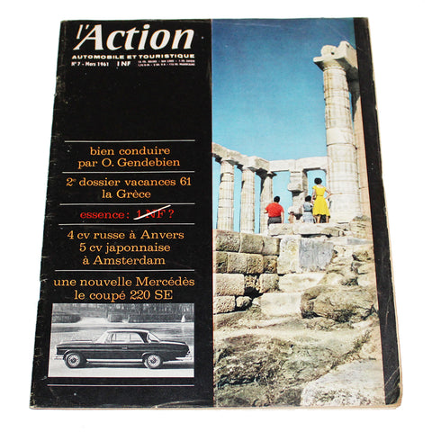 Magazine / revue AAT l'Action Automobile et Touristique numéro 7 / mars 1961