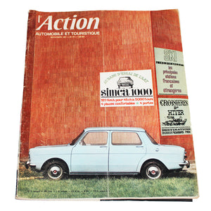 Magazine / revue AAT l'Action Automobile et Touristique numéro 15 / novembre 1961 / Simca 1000