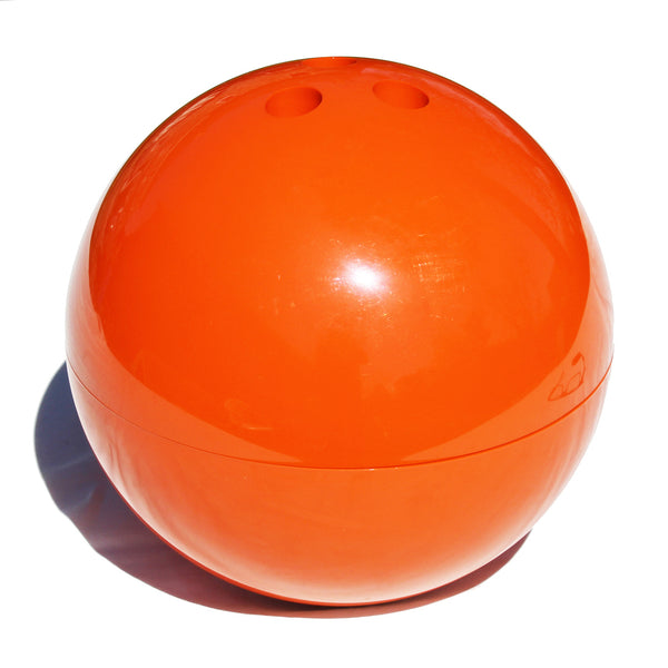 Seau à glaçons vintage boule de bowling orange édition Guillois design Lamotte