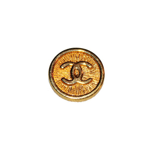 Bouton Chanel Paris vintage 18 mm modèle initiales CC en métal doré