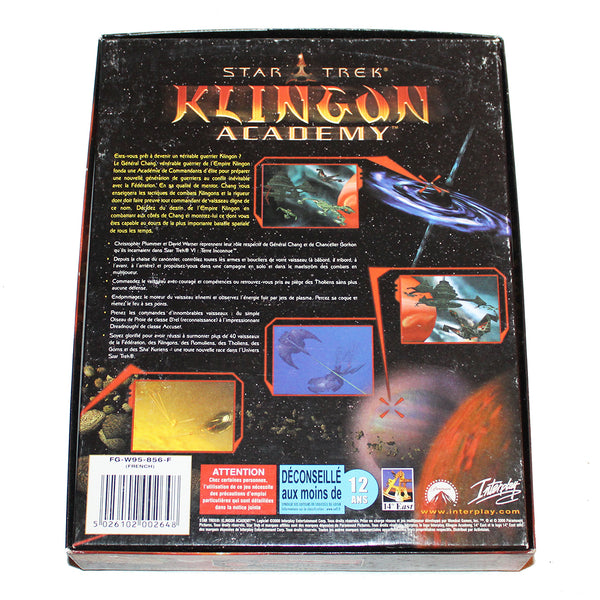 Jeu vidéo PC Big Box Star Trek Klingon Academy / version française ( 2000 )