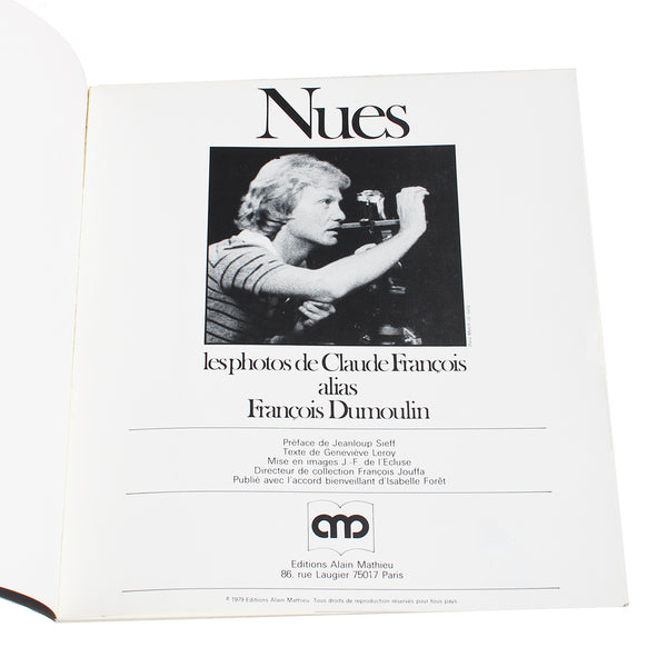 Livre vintage / Nues / Les Photos de Claude François alias François Dumoulin ( 1979 )