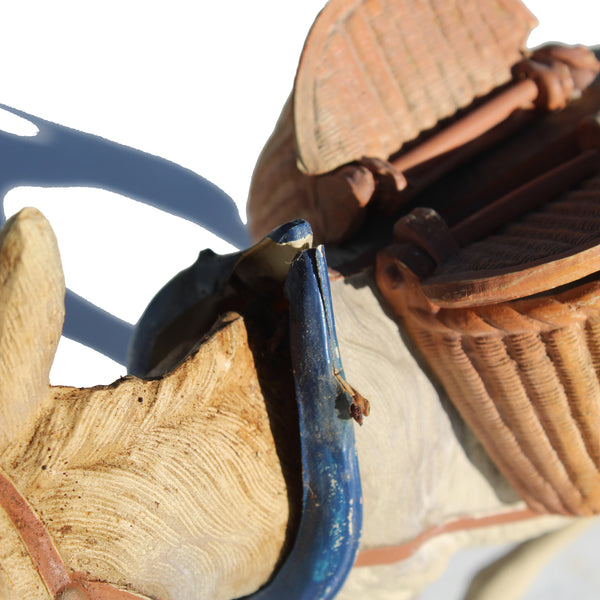 Ancien jouet âne en celluloïd Petitcollin / tête mobile