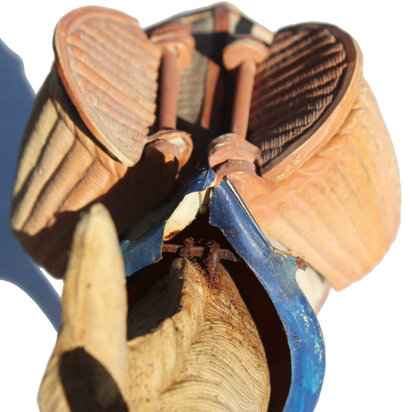 Ancien jouet âne en celluloïd Petitcollin / tête mobile