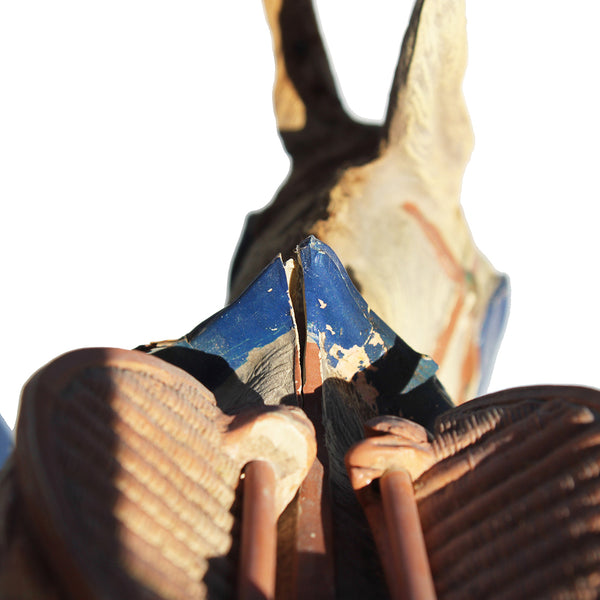 Ancien jouet âne en celluloïd Petitcollin / tête mobile