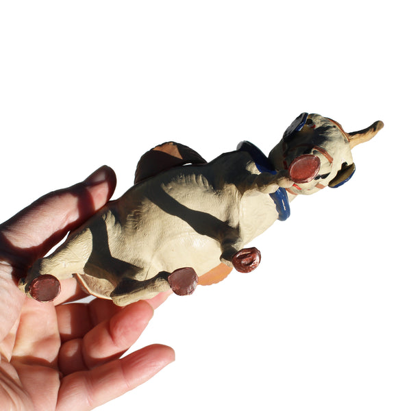 Ancien jouet âne en celluloïd Petitcollin / tête mobile