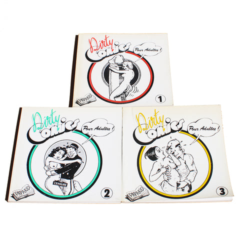 Curiosa : ensemble de 3 Dirty Comics Papakid / Tomes 1 à 3 ( 1978 à 1981 )