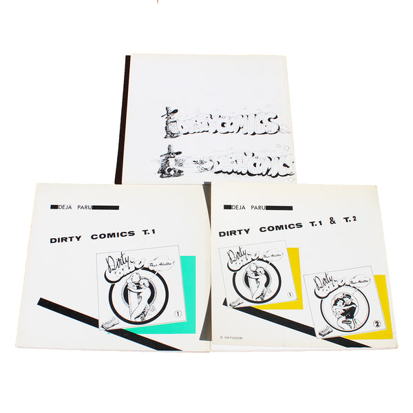 Curiosa : ensemble de 3 Dirty Comics Papakid / Tomes 1 à 3 ( 1978 à 1981 )