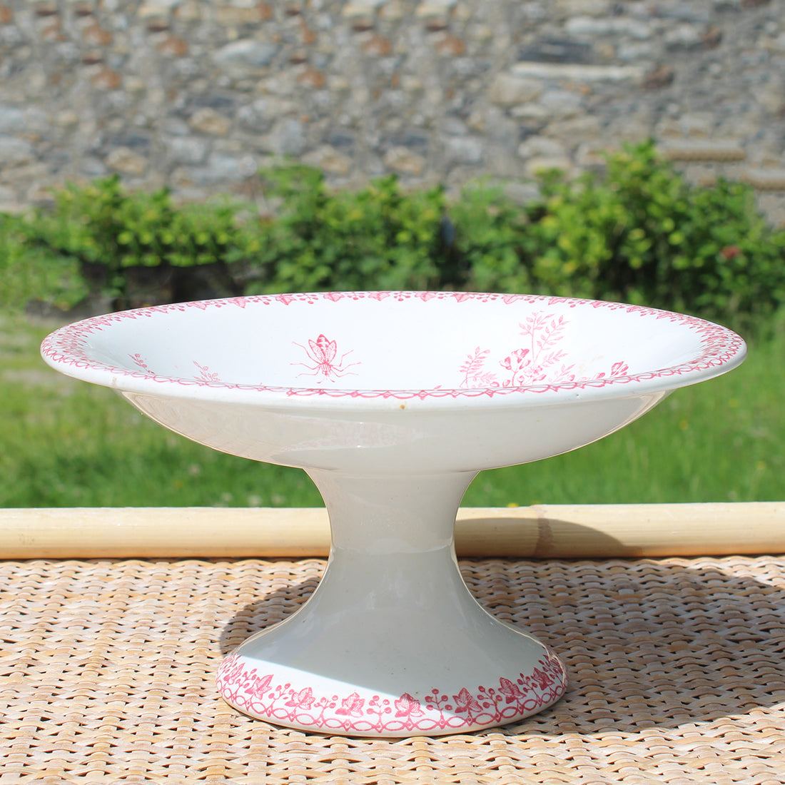 Ancien compotier en faïence d'Onnaing modèle Moisson