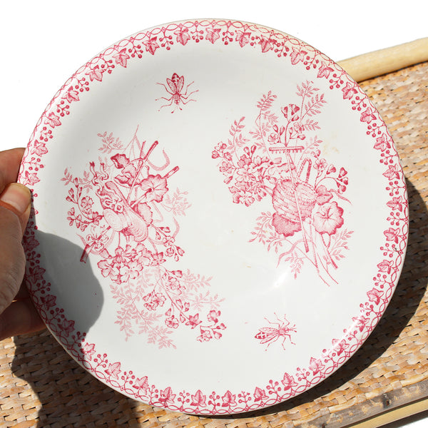 Ancien compotier en faïence d'Onnaing modèle Moisson