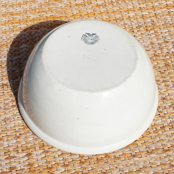 Ancien petit saladier / gros bol en faïence de Villeroy & Boch coloris blanc shabby