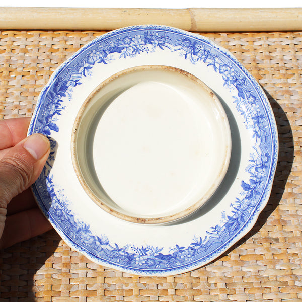 Ancien beurrier rond en faïence de Villeroy & Boch modèle Burgenland