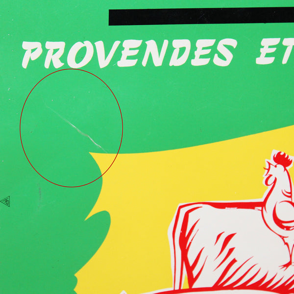 Ancienne plaque publicitaire Ménard-Frères spécialités vétérinaires à Thouars