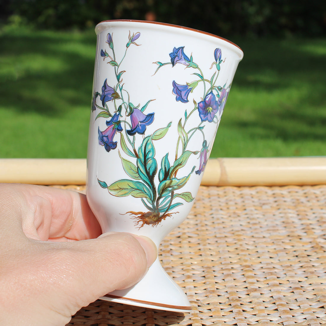 Tasse mazagran vintage Villeroy & Boch modèle Botanica / Campanula rotundifolia