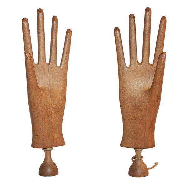 Ancienne paire de présentoirs à gants réglables ca. 1920 / 1930 / 1940