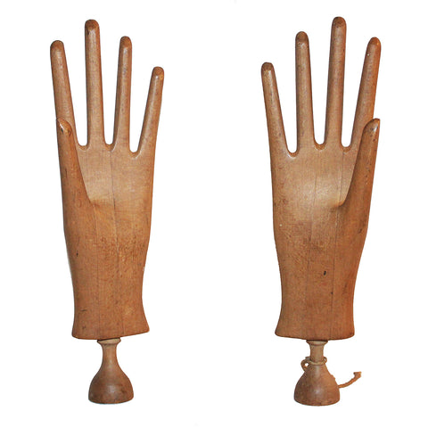 Ancienne paire de présentoirs à gants réglables ca. 1920 / 1930 / 1940