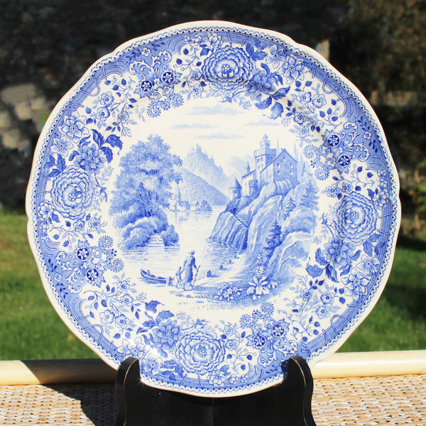 Ensemble de 4 assiettes plates anciennes 25 cm en faïence Villeroy & Boch modèle Burgenland