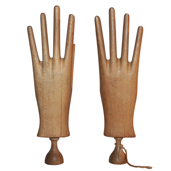 Ancienne paire de présentoirs à gants réglables ca. 1920 / 1930 / 1940