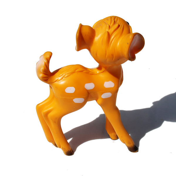 Jouet pouet Walt Disney vintage Bambi 21 cm / fonctionnel / no Delacoste