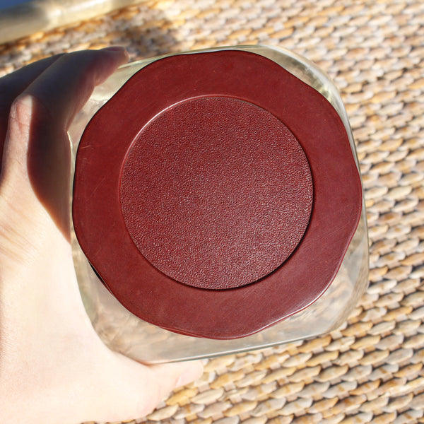 Ancien bocal d'épicerie en verre SISA 1.5 litres / couvercle en bakélite