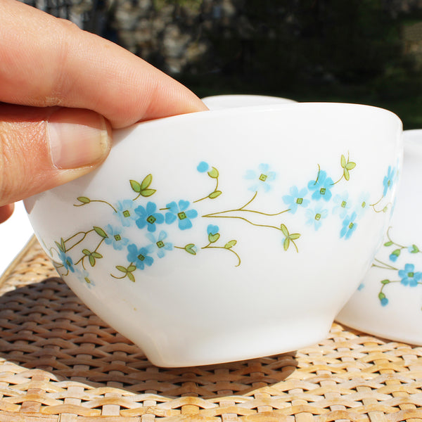 Ensemble de 5 bols en Arcopal / modèle Veronica / Myosotis