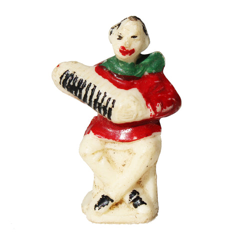 Figurine publicitaire plastique Café Nadi Le Cirque : accordéoniste de l'orchestre