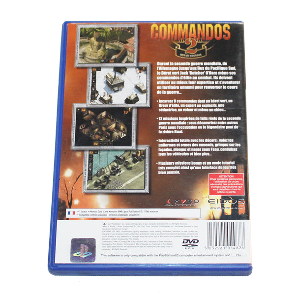 Jeu vidéo Playstation PS2 Commando 2 Men of Courage (2002) complet
