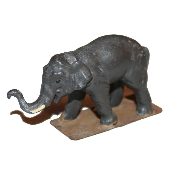 Ancienne figurine CBG Mignot bébé éléphant éléphanteau diorama Le Jardin d'acclimatation