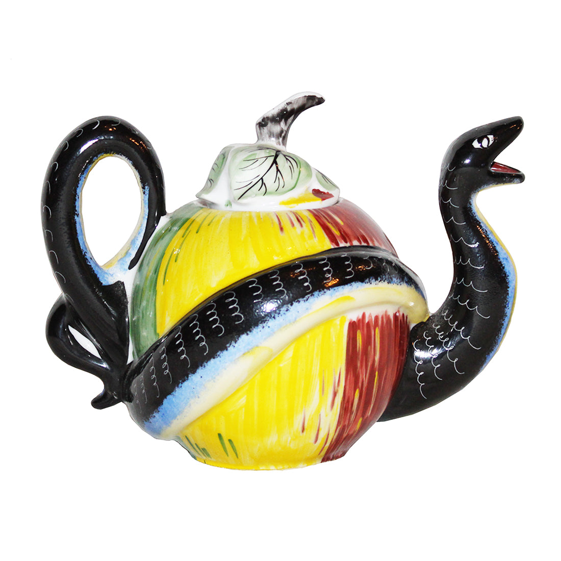 Petite théière vintage en porcelaine russe Dimitrov Verbilki modèle serpent