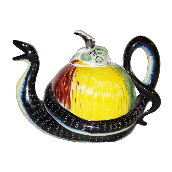 Petite théière vintage en porcelaine russe Dimitrov Verbilki modèle serpent
