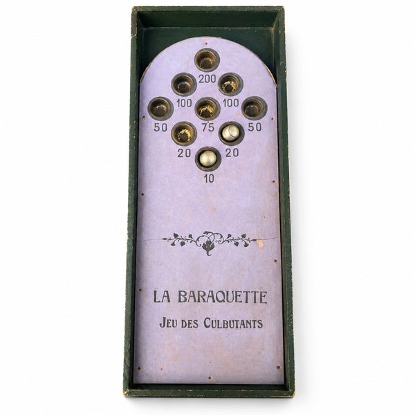 Ancien jeu de comptoir La Baraquette – Jeu des Culbutants, N. K. Atlas Paris (vers 1904-1920)