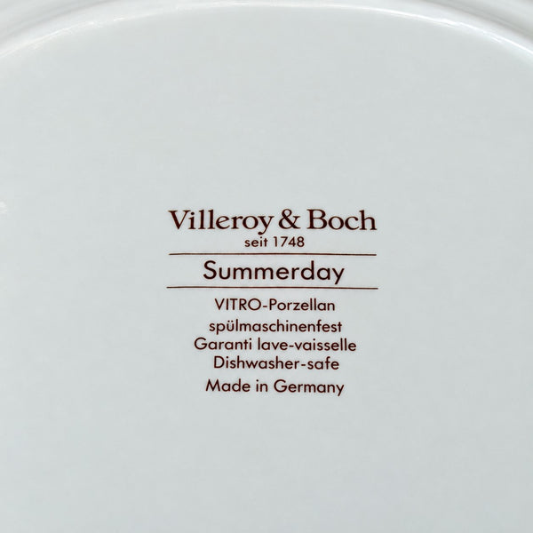 Assiette de présentation Villeroy & Boch Summerday en vitro-porcelaine à décor floral