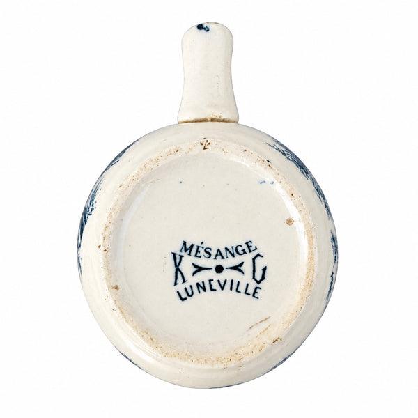 Petit pichet – pot à lait de dînette ancien, faïence de Lunéville, modèle Mésange